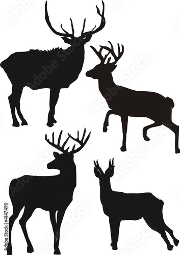 illustration with deer silhouettes