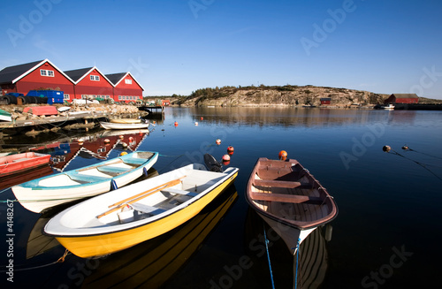 Tableau sur toile Small Boast at Dock