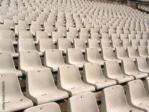 Obraz na płótnie soccer stadium chairs