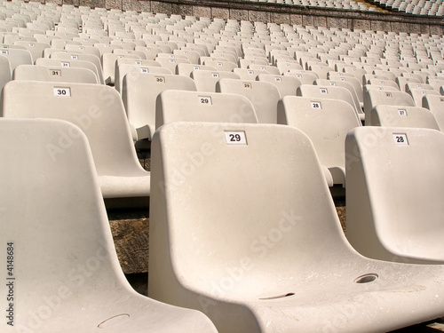 Obraz na płótnie soccer stadium chairs