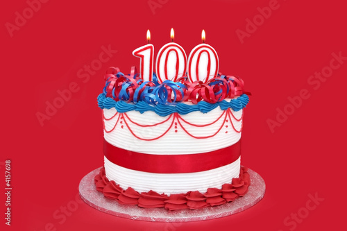 Bild auf Leinwand 100th Cake