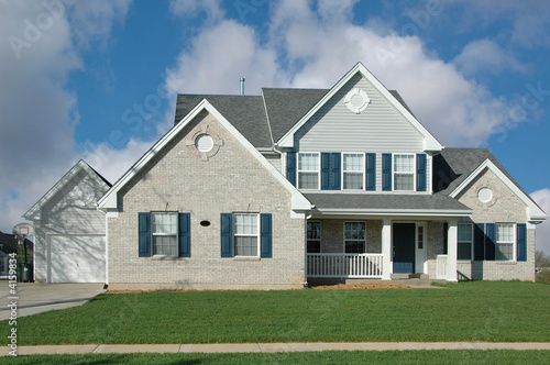 Newly constructed middle class american home