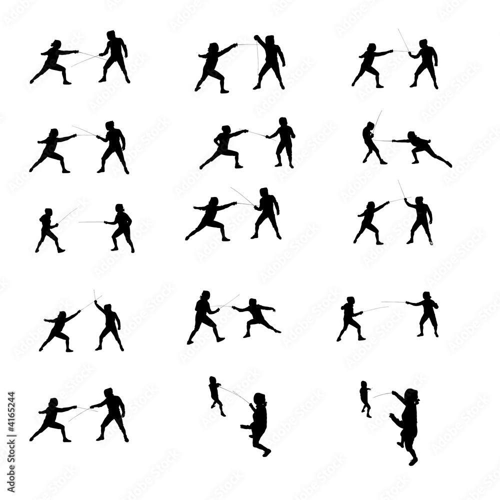 fechten StockIllustration Adobe Stock