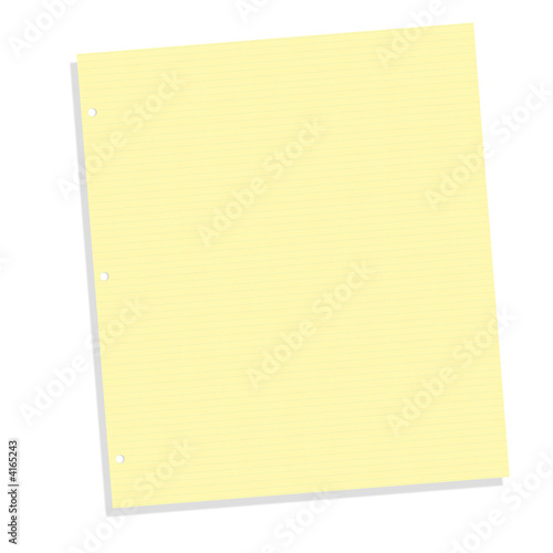 Blank Yellow Lined Notebook Paper