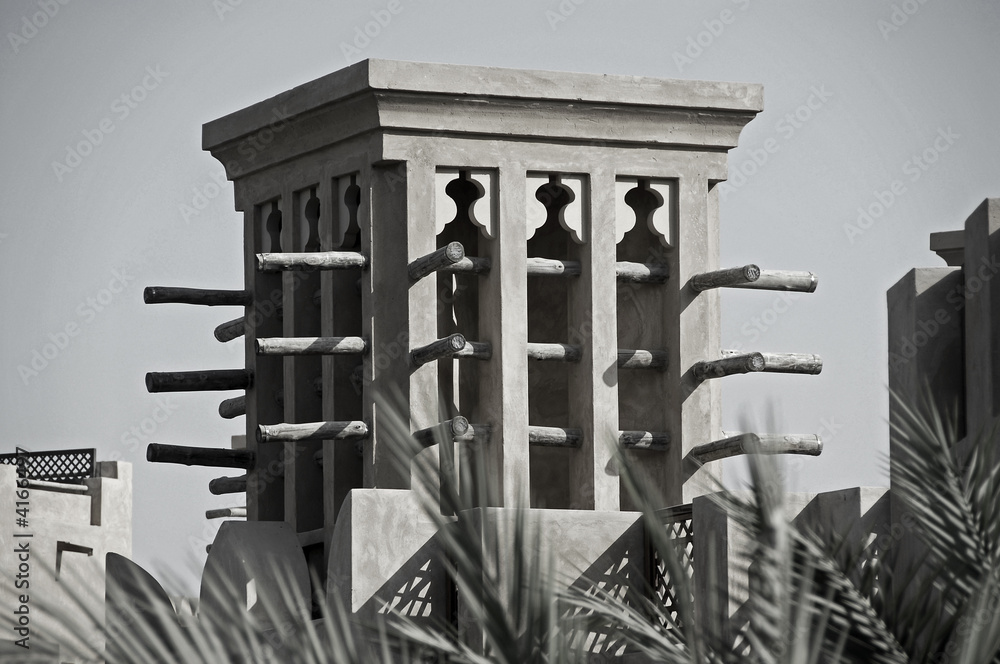 Obraz premium A Windtower in the city of Dubai