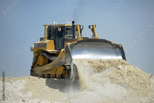 Track Type Tractor Moving Earth