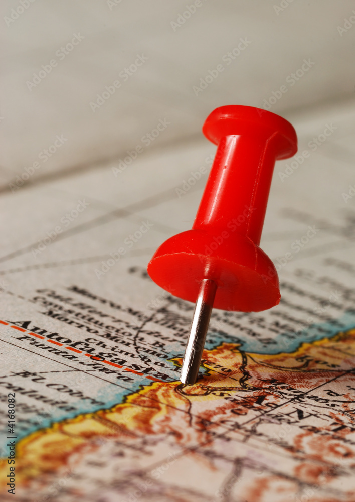Thumbtack in a map Thumbtack in a map