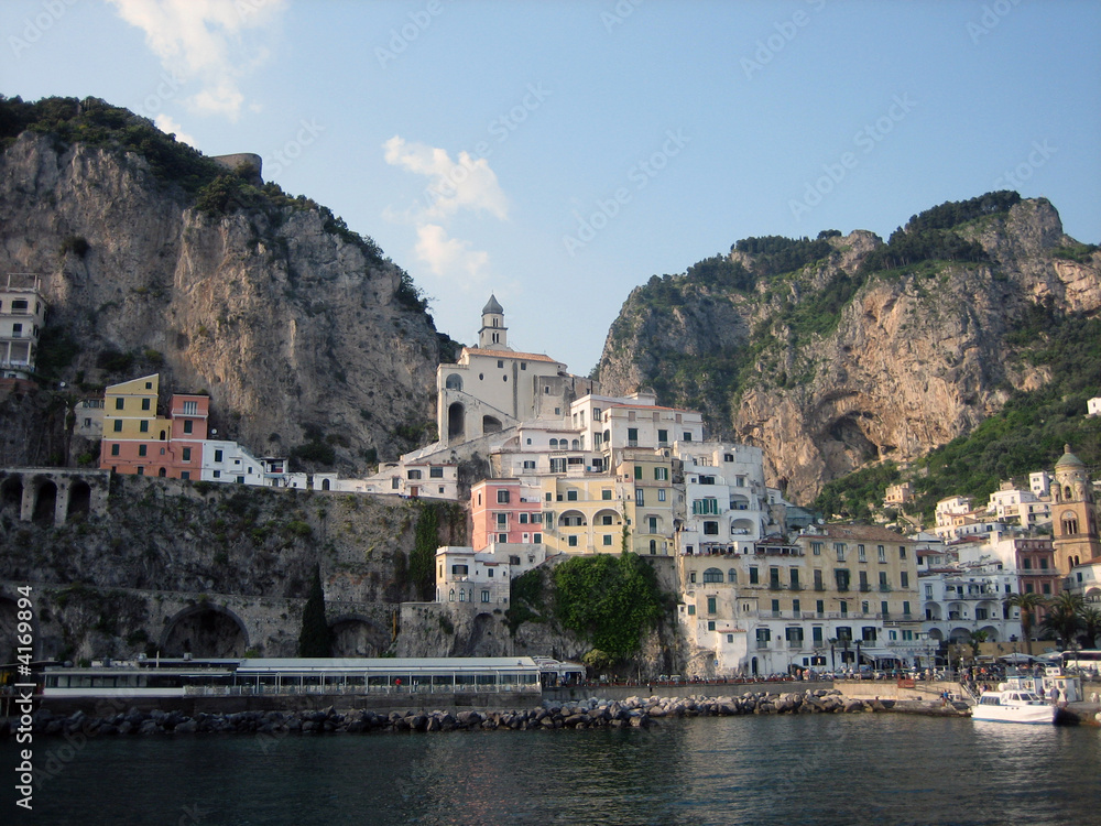 Amalfi Town From Ferry
