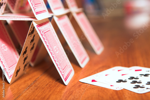 Schilderij op canvas House of cards
