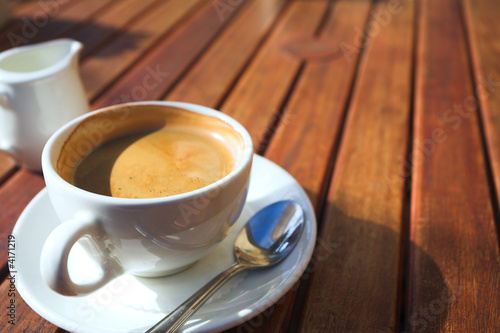 Early morning coffee