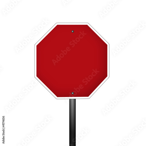 Isolated Blank Graphic Stop Sign