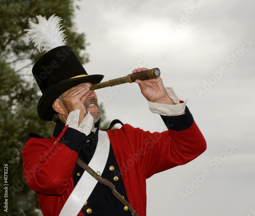 soldier with telescope