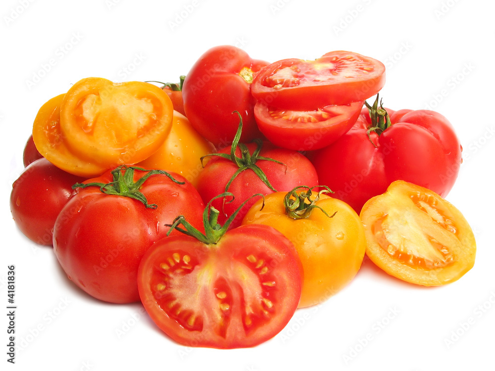 Tomatoes on white background Tomatoes on white background