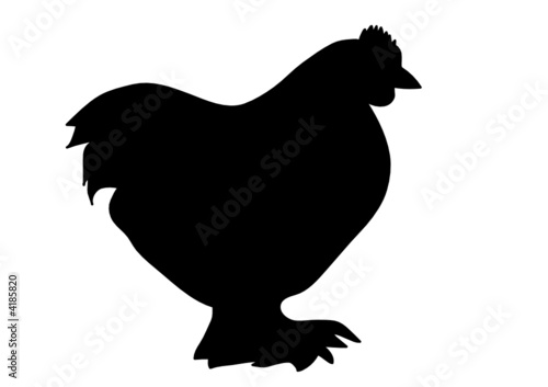 Outlined chicken.