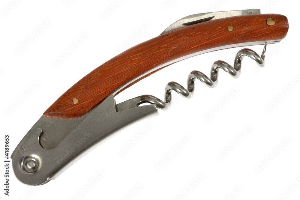 corkscrew, knife