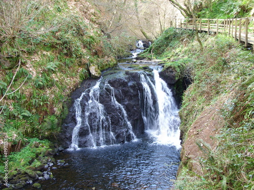 Waterfall at Gleno Forest Ireland photo