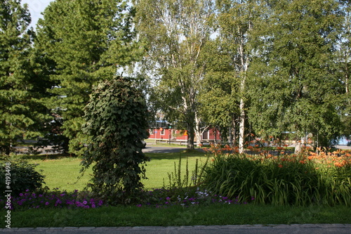 Park scene in Lulea, Sweden