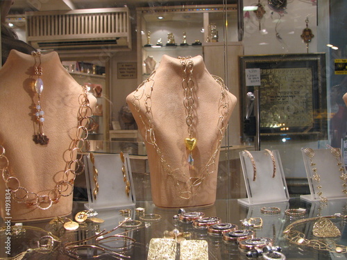 Jewelry on display
