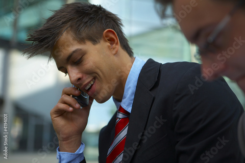 business man on phone