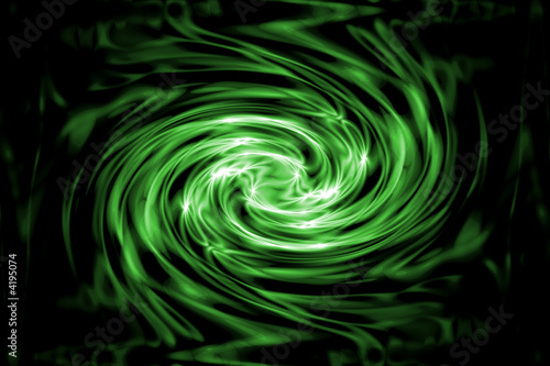 Black and Green Swirled Together