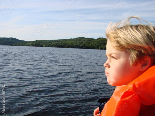 Young Boy Boating