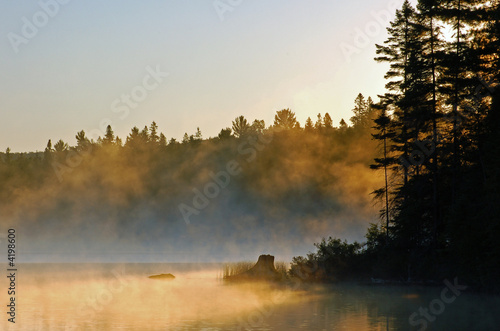 Fog above a lake