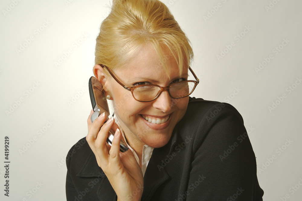 Attractive Businesswoman Using Cell Phone