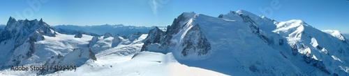 panoramique massif du mont blanc