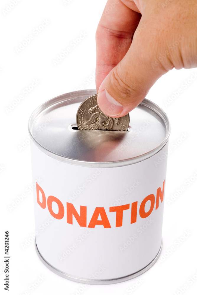 dollar and Donation Box