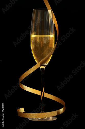 Champagne on Black photo
