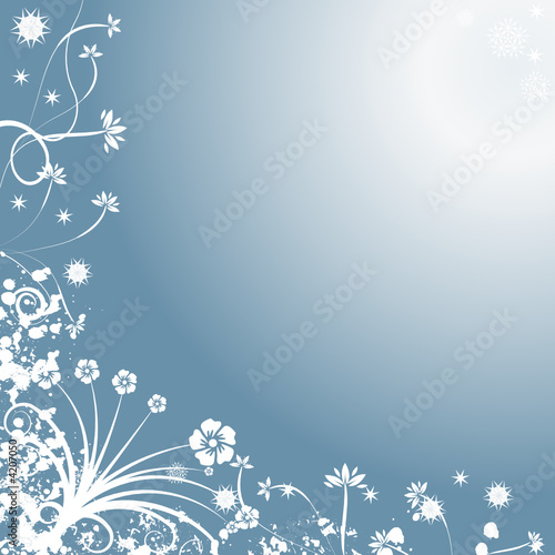 beautiful abstract vector winter floral design