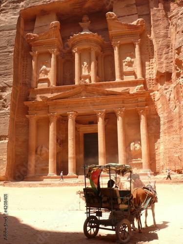 Horse carriage under the Treasury, Petra, Jordan