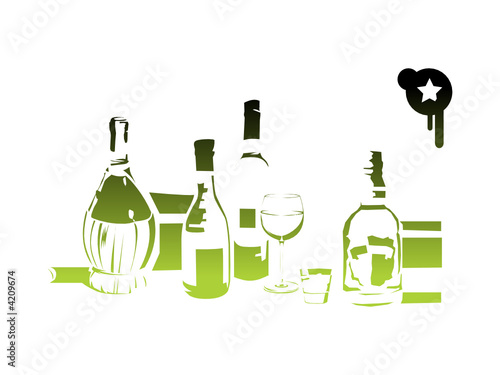 green bottles costing on rack