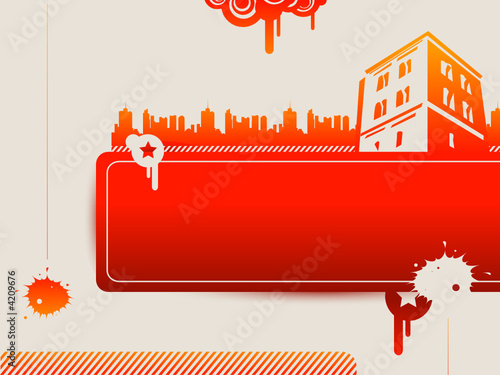 red buildings