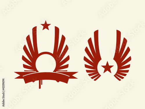 heraldic red star vector