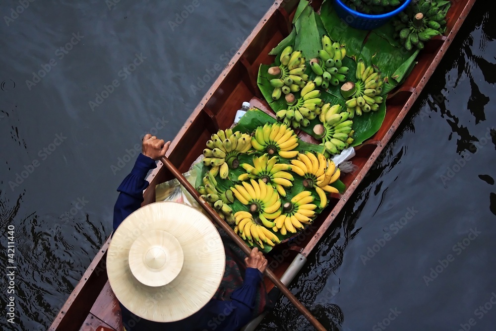 Bangkok Floating Market Stock Photo | Adobe Stock