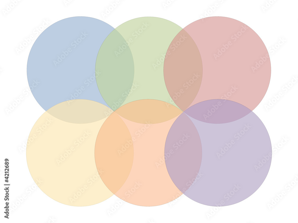 Abstract Colorful circles diagram