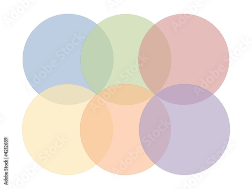 Abstract Colorful circles diagram