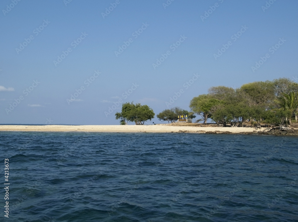 Deserted beach on island