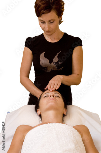 Woman Receives Facial Massage photo