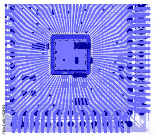 Closeup of a microprocessor