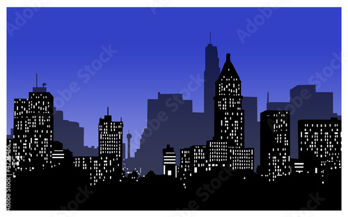Skyline of Cincinnati: Vector