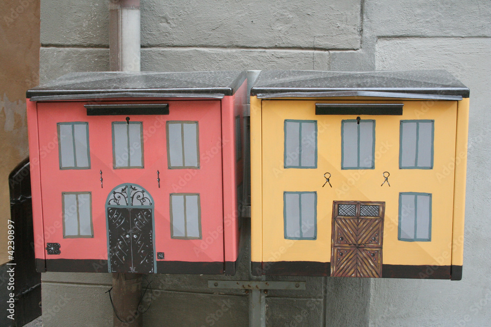 Naklejka premium Stockholmer Briefkästen