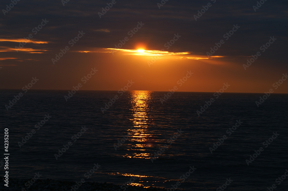 Coucher de soleil sur la plage du Havre Coucher de soleil sur la plage du Havre