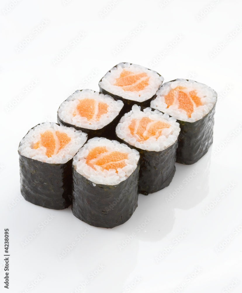 Isolated Japanese food sushi on white background Isolated Japanese food sushi on white background