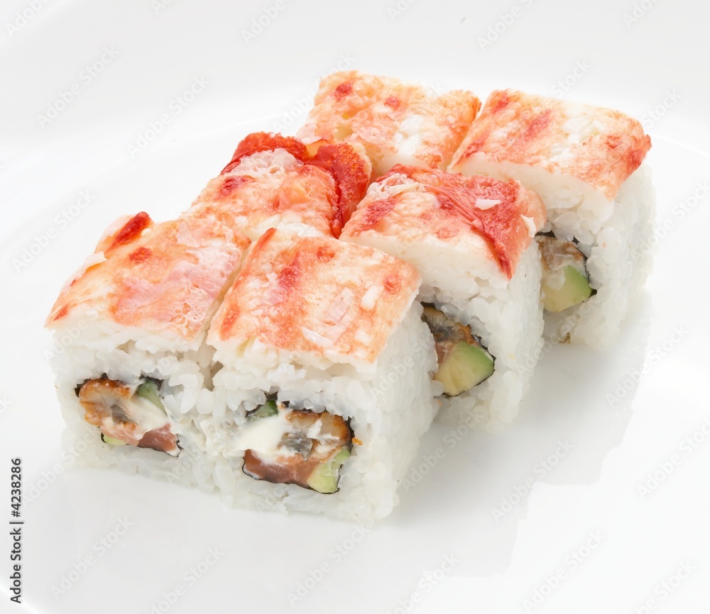 Isolated Japanese food sushi on white background Isolated Japanese food sushi on white background