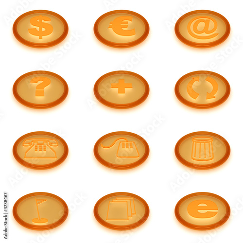 set of icons of round form