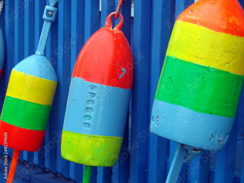 Colorful Bouys at Dockside