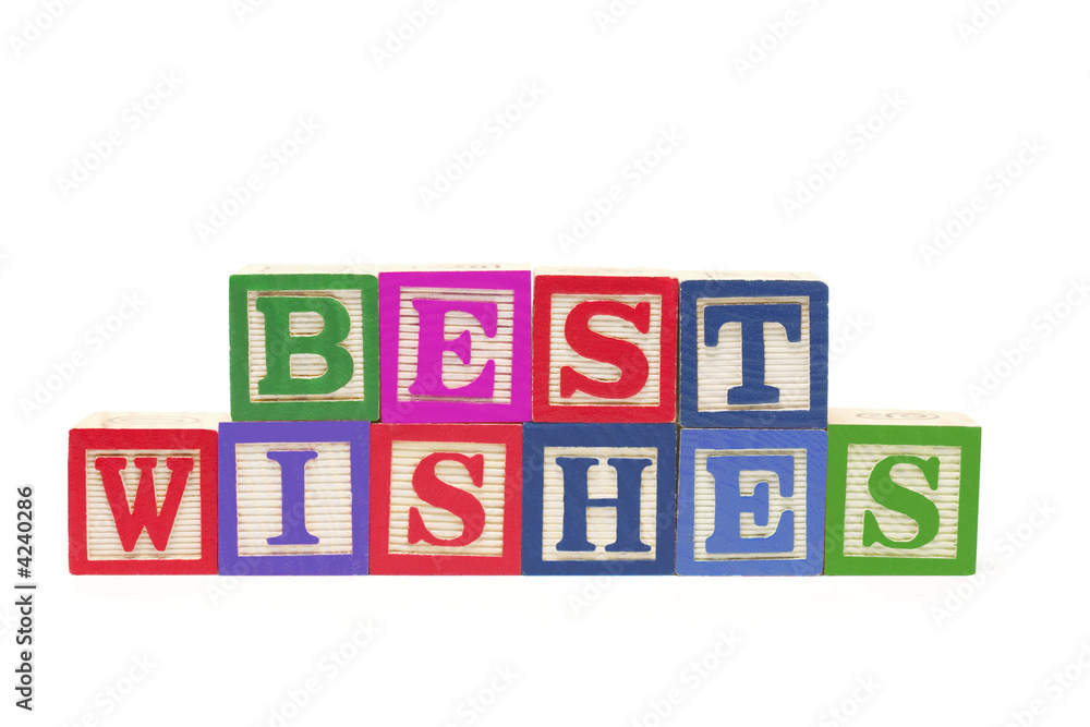 Alphabet Blocks - Best Wishes Alphabet Blocks - Best Wishes