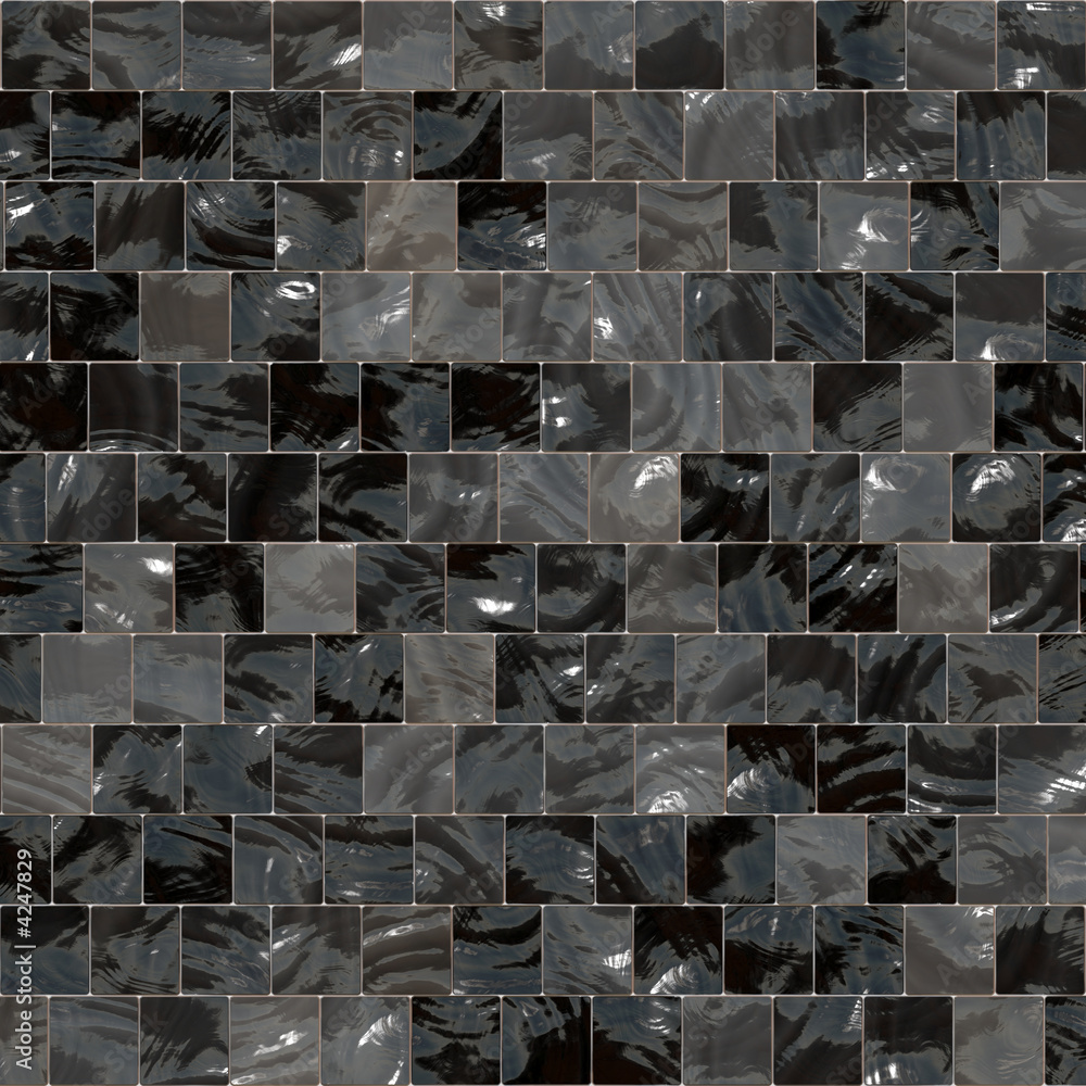 Obraz premium Black glossy tile for interior decor